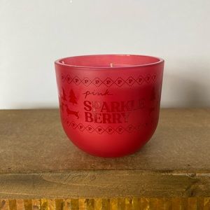 Victorias Secret PINK Sparkle Berry (Pomegranate, White Birch)Single Wick Candle